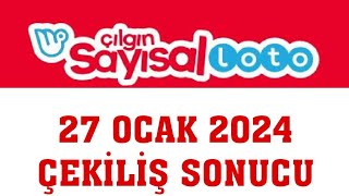 Çılgın Sayısal Loto Çekiliş Sonuçları 27 Ocak 2024 [upl. by Notrem531]