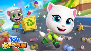 Lets Clean Up the Planet 🌎🎮♻️ Talking Tom Gold Run Gameplay [upl. by Nylitak]