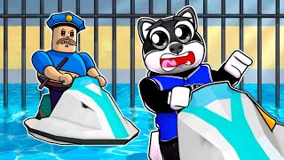 FUGA DIVERTIDINHA NA PRISÃO ALAGADA Roblox Water Barrys Prison Run [upl. by Kiehl501]