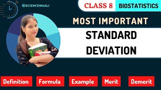 Standard Deviation BSc 3rd Year  Standard Deviation statistics  Biostatistics series [upl. by Enitsirhc]