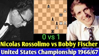 Nicolas Rossolimo vs Bobby Fischer  United States Championship 196667 chess [upl. by Lida]