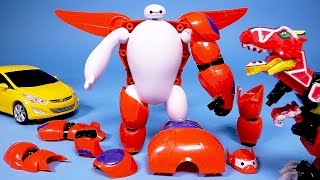 빅히어로 Big Hero 6 다이노포스 빅히어로 6 아머업 카봇 또봇 Big Hero 6 Baymax Power Rangers Dino charge [upl. by Fidelia]