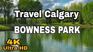 Travel Calgary exploring The Bowness Park 4K Ultra HD Walk in Tour Alberta Canada Popular in summer [upl. by Hazem]