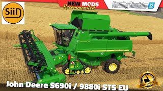 FS22  John Deere S690i  9880i STS EU by SiiD Modding  Farming Simulator 22 New Mods Review 2K60 [upl. by Netloc886]