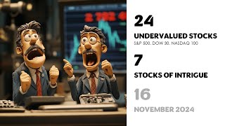 24 undervalued stocks in the SampP500 NASDAQ100 and DOW30 Your Weekly Guide 16 November 2024 [upl. by Ruenhs]