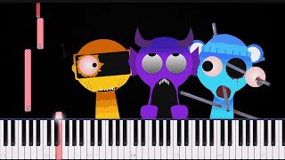 Sprunki Retake Horror Sounds 👉 Piano Tutorial [upl. by Pengelly]