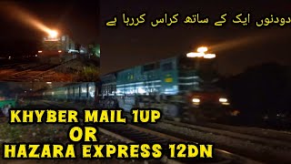 Khyber Mail 1UP TAKES ON Hazara Express 12DN in EPIC Parallel Action [upl. by Wilfred583]