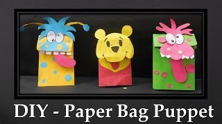 DIY  How to make Paper Bag Puppet [upl. by Karalynn]