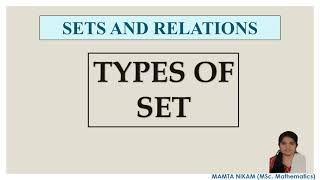 TYPES OF SET [upl. by Inaja]