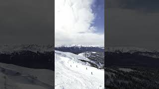 People who go snowboarding in Vemdalsskalet Vemdalen Jämtland in the north of Sweden [upl. by Adnicul]