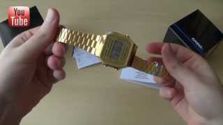 Casio A168WG9EF Gold  Unboxing amp Recensione [upl. by Aonehc]