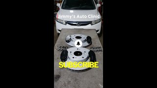 Honda Civic Front Brake Pads and Rotors Replacement [upl. by Earlene23]