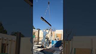 DIY 24’ steel beam installation in a 48’ tall ICF home build [upl. by Pawsner749]