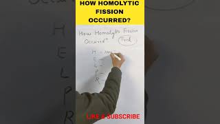 HOW HOMOLYTIC FISSION OCCURRED HOMOLYTIC FISSIONchemistry cbse shorts neet [upl. by Eira]