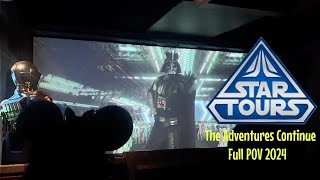 4K Star Tours  The Adventures Continue Disneyland Full POV 2024 [upl. by Anelys474]