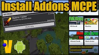 How To Install Addons Minecraft PE Android MCPE Bedrock Edition [upl. by Tamanaha]