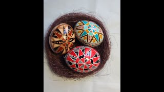 Easy Pysanky Pattern  2024 Lent Classes  8 Pointed Star [upl. by Aerdma]