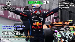 MAXOVA NAJBOLJA POBJEDA I VODENI BRAZIL  BalkanRadioF1 BRAZIL GP GOST Nika Nešić [upl. by Anilehcim]