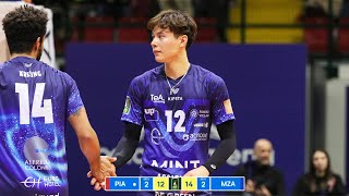 Ran Takahashi Dominated Against Piacenza in Italian Volleyball League [upl. by Eiramassenav678]