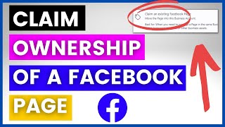 How To Claim Ownership Of A Facebook Page in 2024 [upl. by Kirimia]