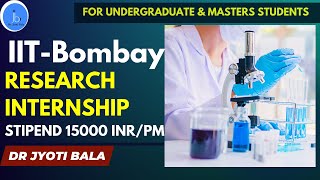 IITB Research Internship Awards 202425 Research Internships with Stipend 15000 INR How to Apply [upl. by Odnamla]