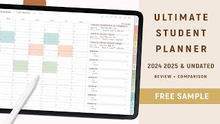 Ultimate Student Digital Planner for GoodNotes 2024 amp Undated Review  Comparison  FREE Planner [upl. by Dripps]