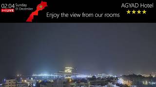 Agadir 24 7 live Maroc Morocco Live cam en direct from AGYAD Hotel Agadir bay Sunset Jazz [upl. by Htebasyle]