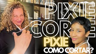 Como Cortar um Pixie cursoonline hair curlyhair cabello trend cabeleireiros transformation [upl. by Laet986]