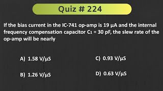 Slew Rate of the OpAmp Quiz  224 [upl. by Yrrag]