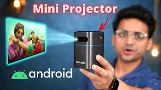 Mini Projector With Android 9 🔥  2GB RAM  16GB Storage ⚡️ Built In Battery 🔋  Pico Projector XB [upl. by Llerrej856]