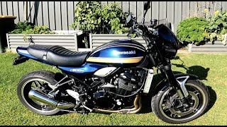 Kawasaki Z900RS Review AkrapovicCandyTone Blue [upl. by Akenot]