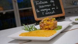 Tartare de saumon à la mangue ou à lavocat [upl. by Aicnilav]