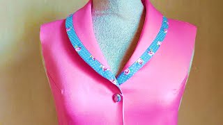 Basic collar neck sewing tips  Easy technique for beginners [upl. by Oberg]