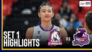 CHOCO vs AKARI  SET 1 GAME HIGHLIGHTS  2024 PVL REINFORCED CONFERENCE  July 23 2024 [upl. by Salema]