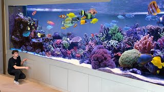 1000499000 HOME AQUARIUM TOUR  Inside Dubais BILLIONAIRE Palm Island House [upl. by Dorrahs]