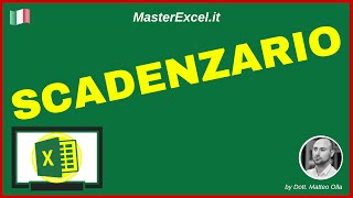 MasterExcelit  Trucchi e Consigli per un Scadenzario Excel Come Gestire le Scadenze con Excel [upl. by Fital]