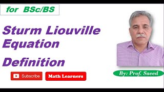 SturmLiouville Equation Definition [upl. by Levina480]