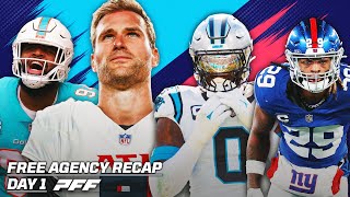 2024 NFL Free Agency Day 1 Recap  PFF [upl. by Etneciv]