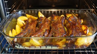 Costillas de Cerdo al Horno en su Jugo Receta Fácil con toque Dulce y Picante Muy Tiernas [upl. by Lotsyrk616]