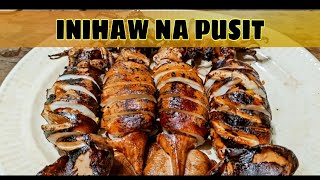 INIHAW NA PUSIT Grilled Stuffed Squid [upl. by Kroo458]