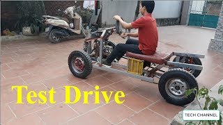 TECH  Test drive  the car homemade  Part 9 [upl. by Inohtna334]