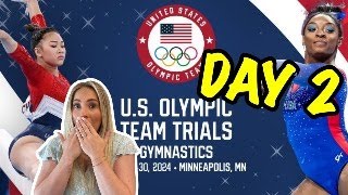 USA Womens Gymnastics Olympic Trials Day 2 WATCH PARTY with Mykayla Skinner [upl. by Limber628]