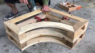 Diy Pallet Wooden Furniture Latest Projects  Modern Designed DIY Wood Pallet Creations [upl. by Ferwerda]