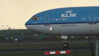 KLM MD11  Takeoff  Amsterdam Airport Schiphol [upl. by Sontich199]