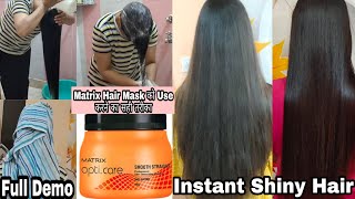 Matrix Opticare SmoothStraight Hair MaskUse As A ConditionerHair Spa For Very Dry Hair [upl. by Tootsie]