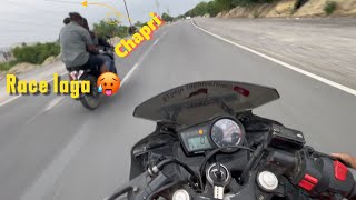 Chapri Rider wants to race with my R15 😡 Fir jo hua Bawal 🤬 hyper ride 😱viral trending vlog [upl. by Ivad]