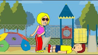 Karen Beats up Caillou at the ParkArrested [upl. by Renba]