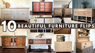 10 INSPIRING FURNITURE FLIPS  DIY BEAUTIFUL FURNITURE MAKEOVERS [upl. by Dahraf273]