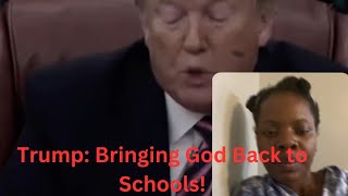 President Trump Promises To Bring Prayer Back To Schools reactionvideo [upl. by Ahsikan]