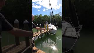 Handline Launch MacGregor 26 Boat macgregor26 trailersailer sailboat [upl. by Auqinu773]